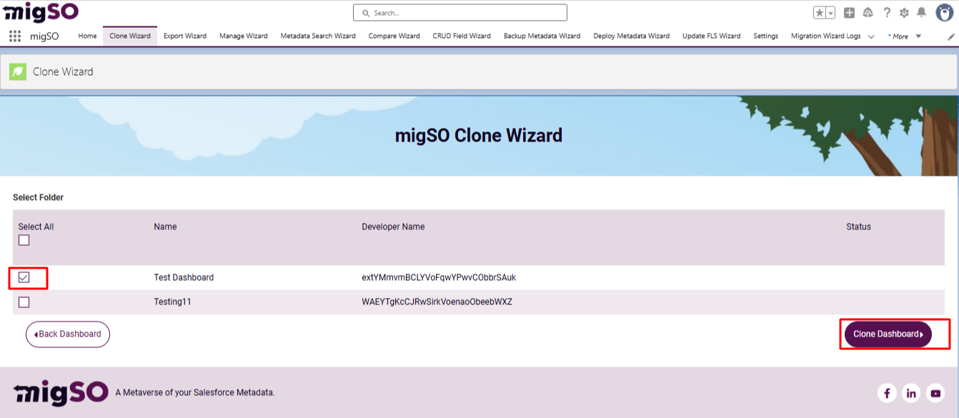 Clone Dashboard in salesforce