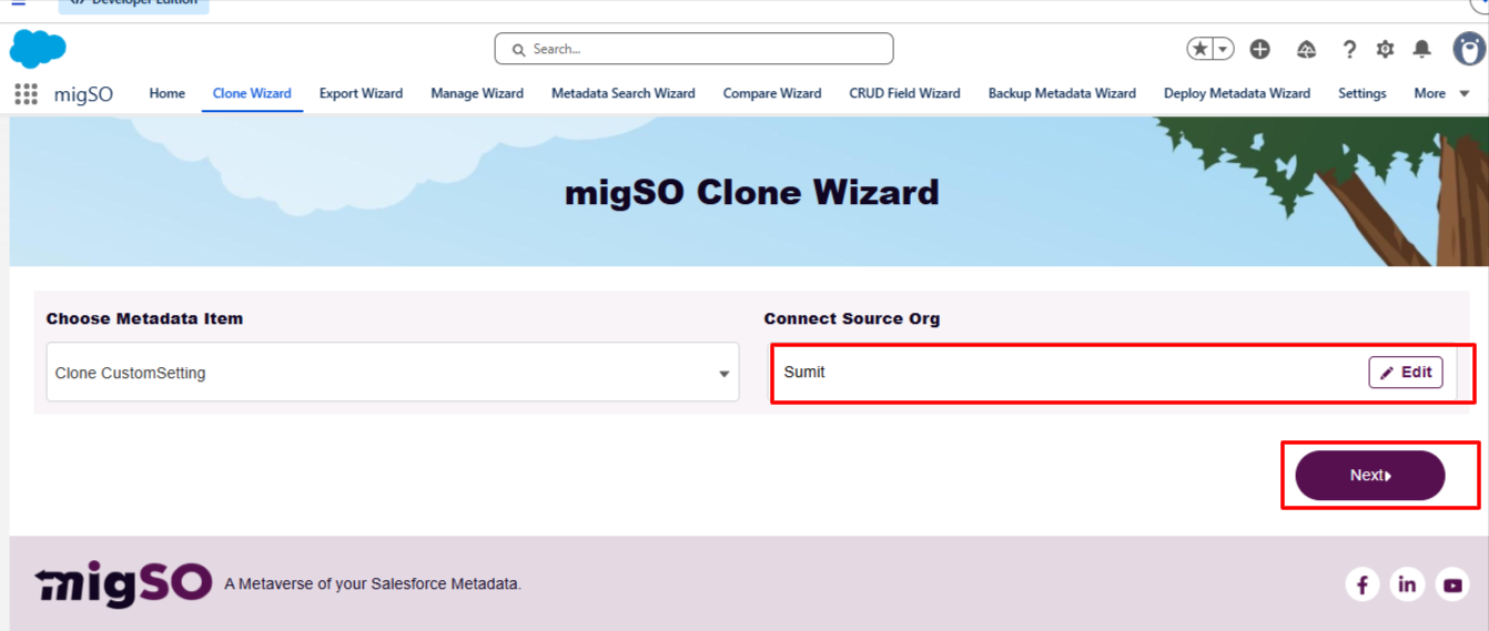 Clone Custom Setting