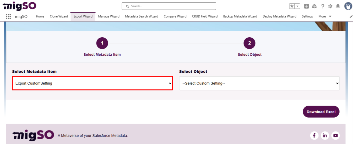 Export Salesforce Custom Settings in Bulk using migSO