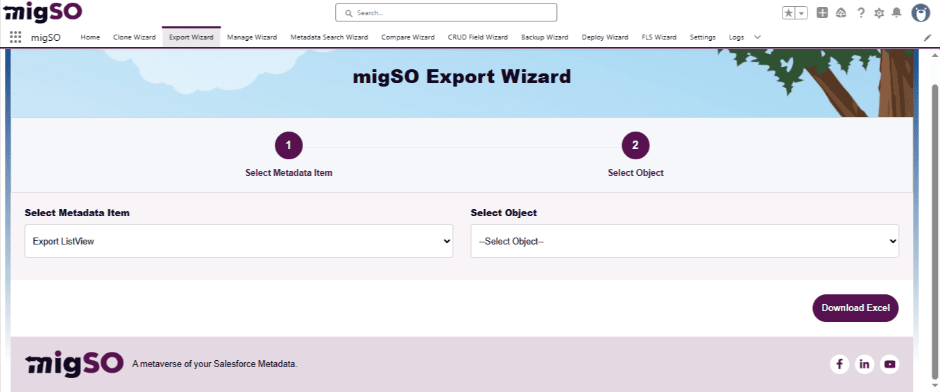 Export Salesforce List View in Bulk using migSO